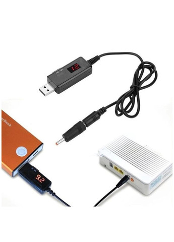 Кабель USB-DC для роутера 9V/12V з перемикачем, живлення від PowerBank, DC 5.5×2.1 No Brand (276069656)