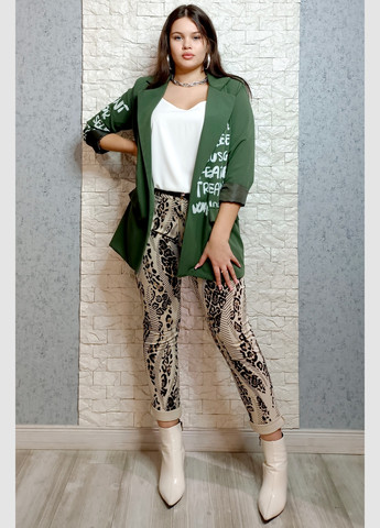 Зеленый женский пиджак Pammy надпись - всесезон