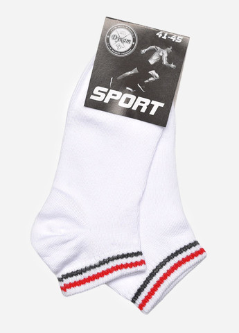Шкарпетки чоловічі спортивні білого кольору розмір 41-45 Let's Shop (278050284)