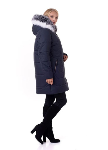 Синяя зимняя зимняя женская куртка большого размера SK