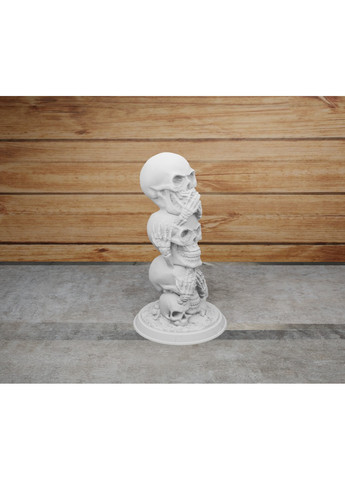 Статуэтка череп "ничего не вижу, ничего не слышу, ничего не скажу". ЗаСвіт (261555460)