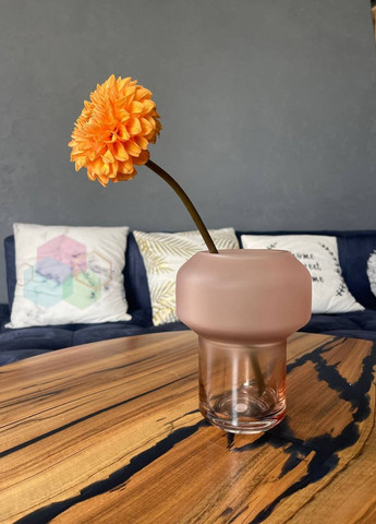 Ваза скляна Soul Pink h-19,5 см., d-15,5 см., рожевий Soul free (264829251)