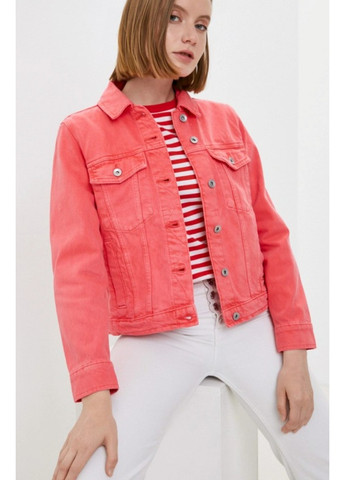 Розовая демисезонная женская джинсовая куртка м&s (56029) s розовая M&S