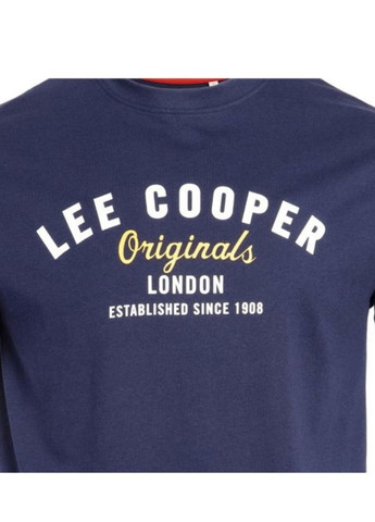 Темно-синя чоловіча футболка з коротким рукавом Lee Cooper