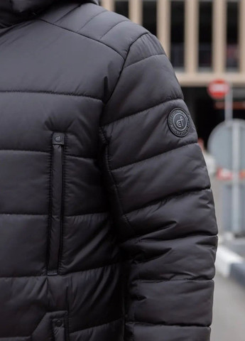 Чорна зимня зимова чоловіча куртка великого розміру SK