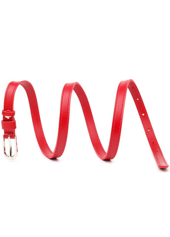 Узкий женский ремень из натуральной кожи 21440 Красный Grande Pelle (258267769)