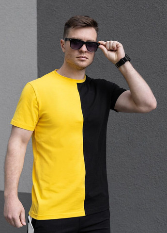 Желтая футболка segmentation в2 желто-черный Pobedov
