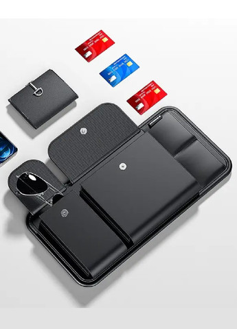 Органайзер автомобільний з кріпленням на сонцезахисний козирок у салон автомобіля екошкіра 32х16.5 см (475978-Prob) Чорний Unbranded (275332303)