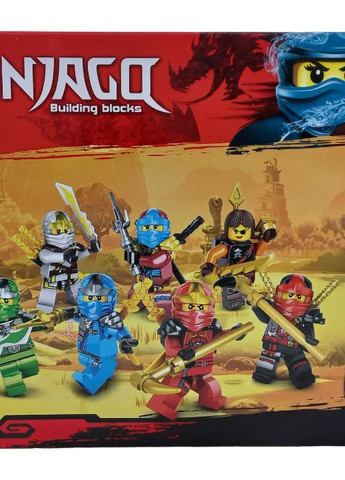 Набір фігурок Ninjago 12 штук, Ніндзяго 12 фігурок зі зброєю (150666) A-Toys (268138274)