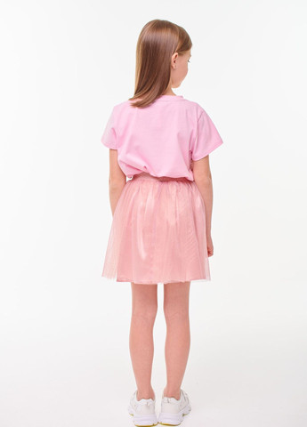 Розовая праздничный однотонная юбка Yumster пышная