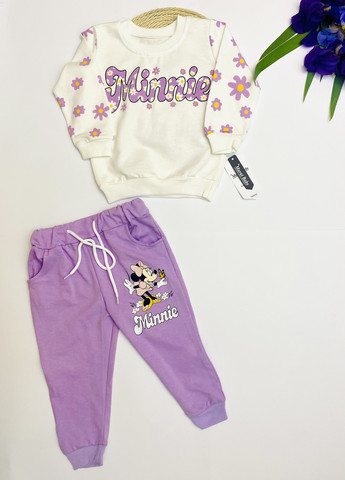 Фиолетовый костюм для девочек в ромашки з минни маусом Murat baby