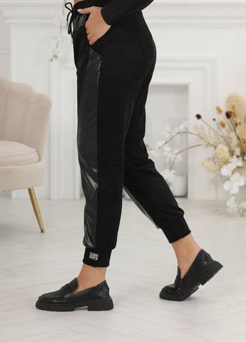 Женские брюки-джогеры черного цвета р.50/52 442703 New Trend (265530451)