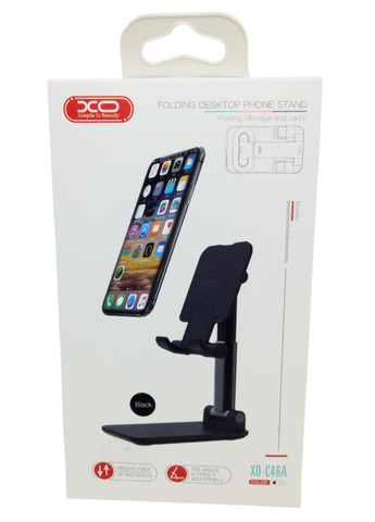 Подставка для телефона планшета держатель стойка настольная с силиконовыми вставками и регулятором высоты XO (260661290)