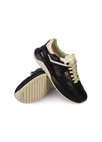 Черные демисезонные кроссовки мужские бренда 9200331_(2) One Way