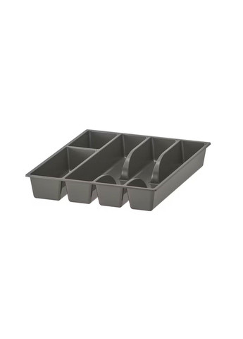 Лоток/коробка для столових приладів, сірий, 31x26 см IKEA smäcker (259203555)
