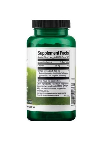 Ginkgo Biloba Extract 120 mg 100 Veg Caps Swanson (266342571)