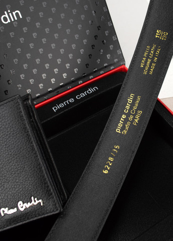 Подарунковий набір чоловічий ZD-101 (портмоне та ремінь) чорний Pierre Cardin (272593080)