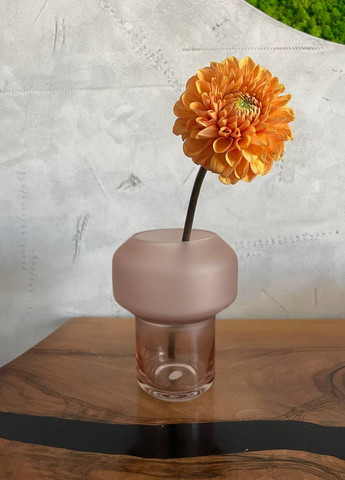 Ваза скляна Soul Pink h-19,5 см., d-15,5 см., рожевий Soul free (264829251)