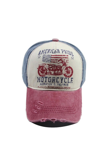 Кепка Motorcycle Мотоцикл America USA прапор із вигнутим козирком Синій Унісекс WUKE One size Brand Бейсболка (258464965)