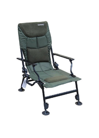 Раскладное карповое кресло с подлокотниками для отдыха пикника кемпинга рыбалки 87-96х48х45 см (475294-Prob) Темно-зеленое Unbranded (265391195)