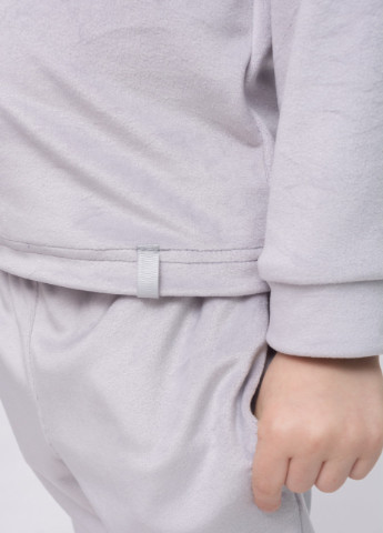Світло-сіра піжама дитяча домашня велюрова кофта зі штанами світло-сірий Maybel