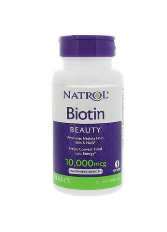 Biotin 10000 mcg 100 Tabs Natrol (257252444)