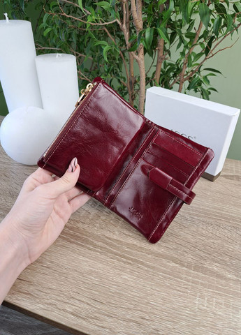 Женский кожаный кошелёк на кнопке среднего размера Jccs (259735581)