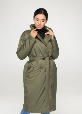 Оливковая (хаки) демисезонная куртки стеганные женские демисезонные SK