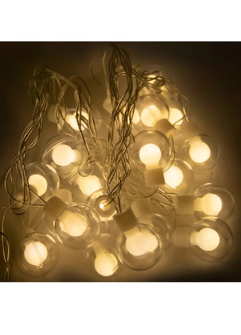 Светодиодная праздничная комнатная гирлянда штора бахрома лампочки 20 LED светодиодов 4.95 м (475454-Prob) Теплая белая Unbranded (267807906)