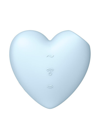 Вакуумный стимулятор-сердечко с вибрацией Cutie Heart Blue Satisfyer (257203388)