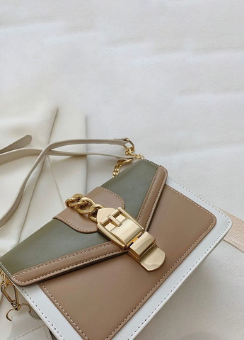 Женская классическая сумка 10185 кросс-боди хаки оливковая зеленая No Brand (262973195)