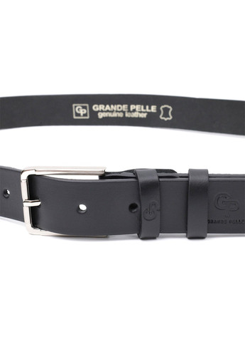 Классический брючный ремень для мужчин из натуральной кожи 11676 Черный Grande Pelle (267507218)
