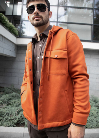 Оранжевая демисезонная куртка-бомбер оранжева Andreas Moskin