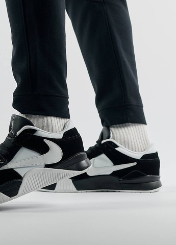 Чорно-білі Осінні кросівки чоловічі, вьетнам Nike Air Jordan x Travis Scott “Cut The Check” Black White