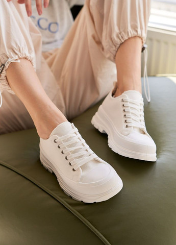 Белые кроссовки женские No Brand All White Textile