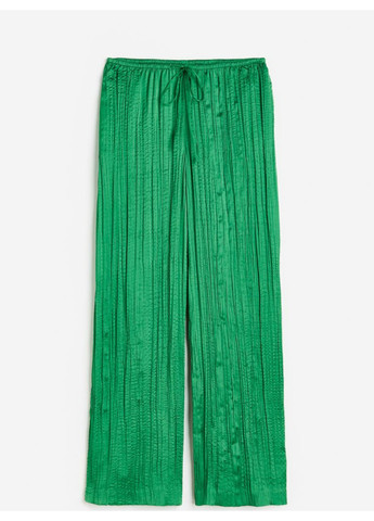 Женские широкие жатые брюки (55618) XS Зеленые H&M (258744216)