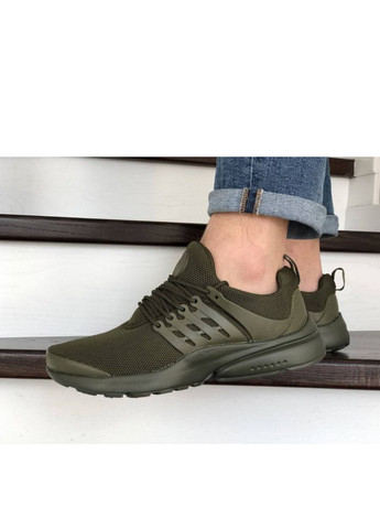 Темно-зеленые демисезонные мужские кроссовки темно зеленый репліка 1в1 «no name» (11522) Presto