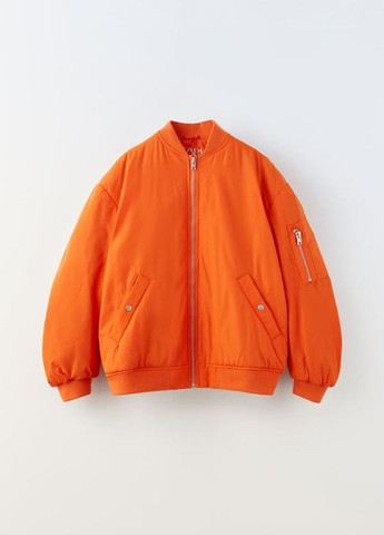Оранжевый демисезонный Бомбер Zara