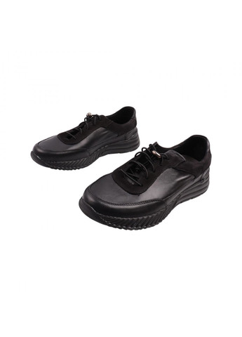 Чорні кросівки чоловічі чорні натуральна шкіра Vadrus 420-22DTS