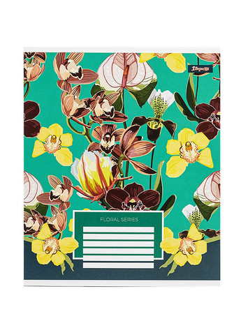 Тетрадь в клеточку 18 листов Floral series цвет разноцветный ЦБ-00222602 1 Вересня (260164587)