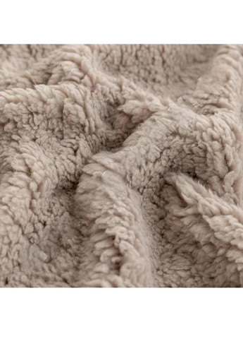Меховой плед одеяло покрывало травка на овчине в подарочной упаковке двойной евро 220х240 см (475424-Prob) Капучино Unbranded (267311941)