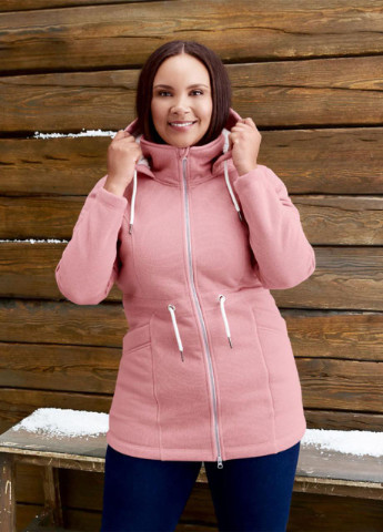 Розовое флисовая термо кофта-куртка, полупальто на флисе Esmara