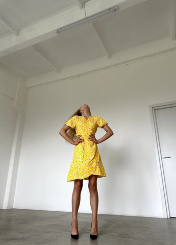 Жовтий жіноча сукня софт No Brand