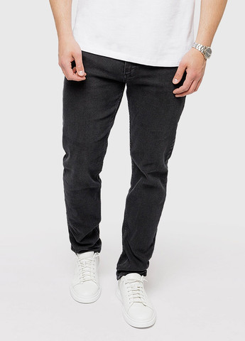 Черные демисезонные мужские джинсы слим цвет черный цб-00219090 REDCODE