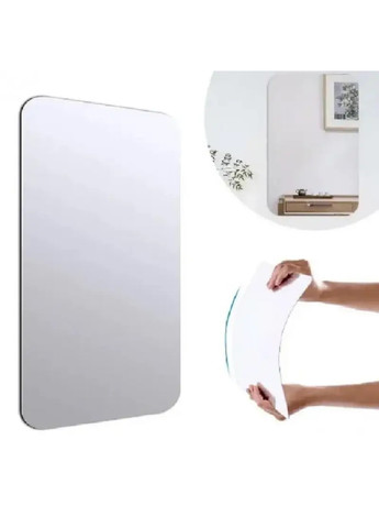 Акриловое безопасное прочное зеркало самоклеящееся на стену для декора помещения команты 30х30 см (474859-Prob) Unbranded (260026810)