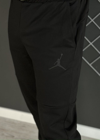 Демісезонні штани чорні з лого Jordan чорний лого (двонитка) Vakko (260816552)