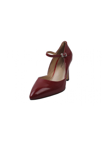 Туфли женские из натуральной лаковой кожи, на большом каблуке, красные, Angelo Vani