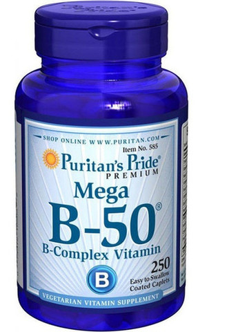 Puritan's Pride Vitamin B-50 Complex 250 Caplets Puritans Pride (257342625)