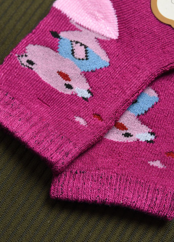 Шкарпетки дитячі махрові для дівчинки фіолетового кольору Let's Shop (269387567)