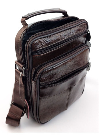 Кожаная сумка мужская с ручкой AN-6258 18,5x24x8-9 Коричневый JZ (259736964)